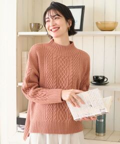 ANY / エニィ ニット・セーター | 【洗濯機可】ソフトタッチアラン柄 ニット