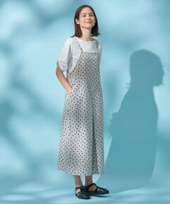 ANY / エニィ サロペット・オールインワン | 【洗濯機可/着丈調整可】ドットプリント サロペット