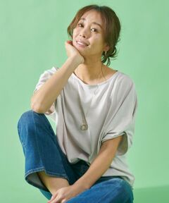 ANY / エニィ カットソー | 【接触冷感/UVケア/シワになりにくい】ドルマンスリーブ Tブラウス