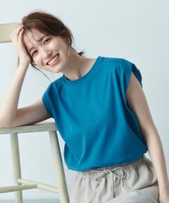 ANY / エニィ カットソー | 【接触冷感/UVケア】ビューティベーシックノースリーブタックTシャツ