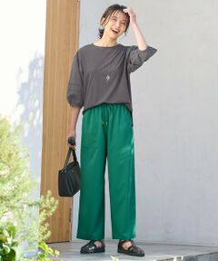 ANY / エニィ その他パンツ | 【ウエストゴム/UVケア/接触冷感】清涼リラックスワイドパンツ