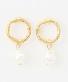 ANY / エニィ ピアス・イヤリング | 【WEB限定】ゴールドリングパールピアス(両耳用)