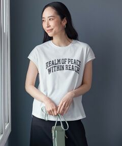 【接触冷感/UVケア】ノースリーブロゴTシャツ