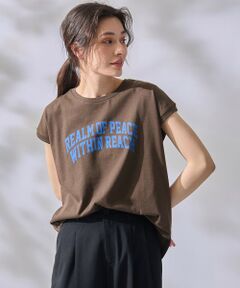 【接触冷感/UVケア】ノースリーブロゴTシャツ