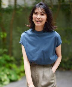 ANY / エニィ カットソー | モックネックフレンチスリーブプルオーバー