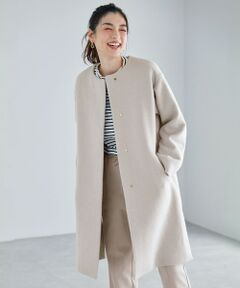 ANY / エニィ その他アウター | 【防風裏地】ウールブレンドノーカラーコート