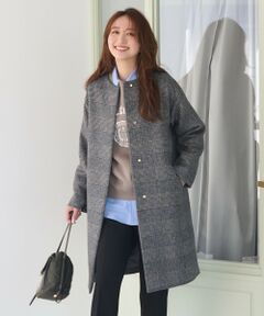 ANY / エニィ その他アウター | 【防風裏地】ウールブレンドノーカラーコート