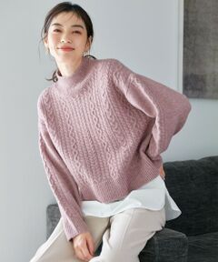 ANY / エニィ ニット・セーター | 【洗濯機可能】シャツコンビケーブルニット