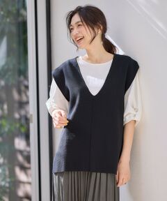 ANY / エニィ ベスト | 【洗濯機可】Ｖネックニットベスト