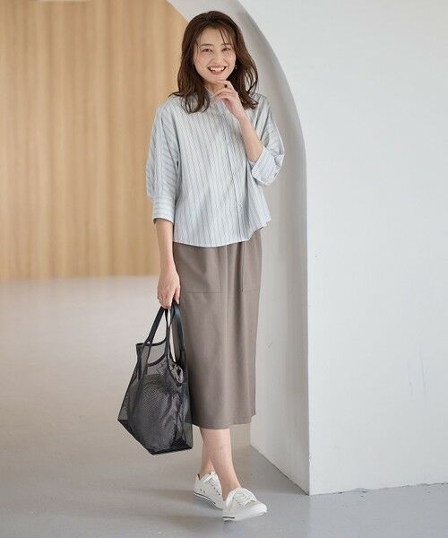 ANY / エニィ ミニ・ひざ丈スカート | 【セットアップ可能/UVケア/接触冷感/ストレッチ】イージーケアタイトスカート | 詳細5