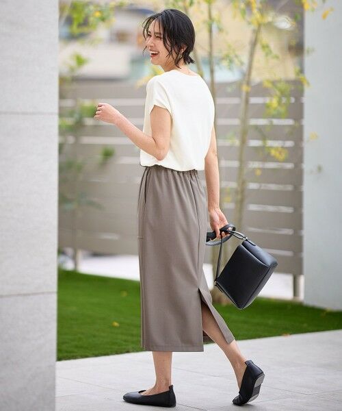 ANY / エニィ ミニ・ひざ丈スカート | 【セットアップ可能/UVケア/接触冷感/ストレッチ】イージーケアタイトスカート | 詳細7