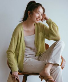 ANY / エニィ カーディガン・ボレロ | 【洗濯機可】メッシュカーディガン