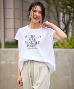 【接触冷感】フレンチスリーブロゴTシャツ