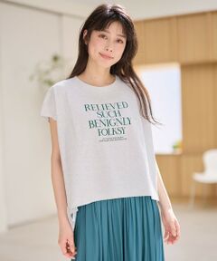 【接触冷感】フレンチスリーブロゴTシャツ