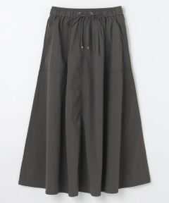 ANY / エニィ ミニ・ひざ丈スカート | 【洗濯機可/ウエストゴム】ナイロンベイカーフレアスカート