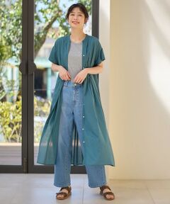 ANY / エニィ ミニ丈・ひざ丈ワンピース | ピンタックデザインシャツワンピース