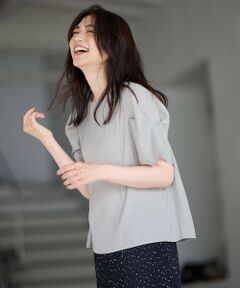 ANY / エニィ シャツ・ブラウス | 【洗濯機可】マットサテン袖タックブラウス