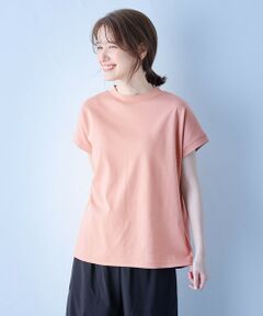 【UVケア/接触冷感】モックネックフレンチスリーブＴシャツ