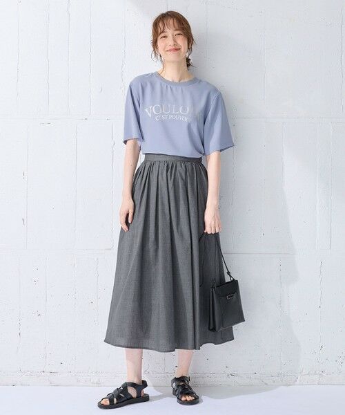 any FAM / エニィファム カットソー | 【WEB限定/UVカット/吸水速乾/接触冷感】ジョーゼットロゴ半袖Tシャツ | 詳細20