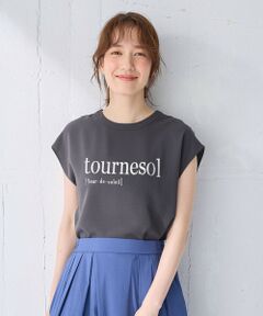 【WEB限定/UVカット/吸水速乾/接触冷感】ジョーゼットロゴフレンチスリーブTシャツ