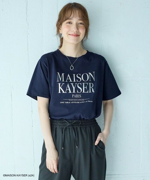 any FAM / エニィファム カットソー | 【MAISON KAYSERコラボ】箔プリントロゴ半袖Tシャツ | 詳細1