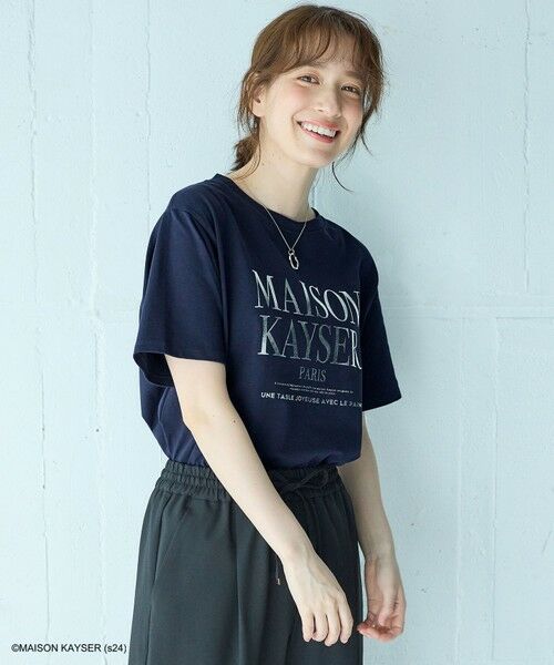 any FAM / エニィファム カットソー | 【MAISON KAYSERコラボ】箔プリントロゴ半袖Tシャツ | 詳細2