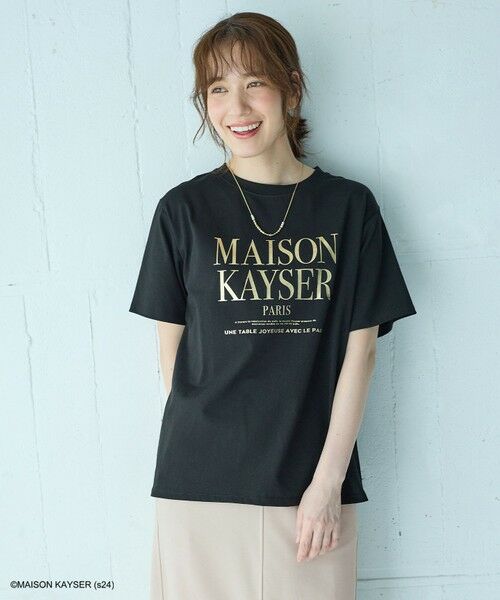 any FAM / エニィファム カットソー | 【MAISON KAYSERコラボ】箔プリントロゴ半袖Tシャツ | 詳細14