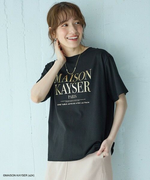 any FAM / エニィファム カットソー | 【MAISON KAYSERコラボ】箔プリントロゴ半袖Tシャツ | 詳細15