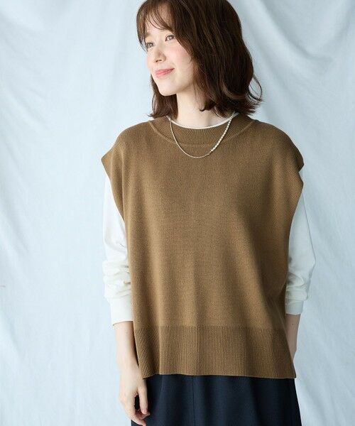 ANY / エニィ ベスト | 【洗濯機可】スリットニットベスト | 詳細30