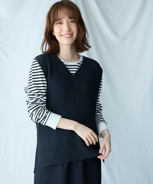 ANY / エニィ ベスト | Vネックラメニットベスト | 詳細15