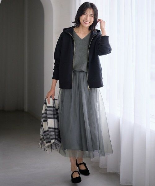 ANY / エニィ ミニ・ひざ丈スカート | 【洗濯機可/ウエストゴム】シャイニーチュールスカート | 詳細30