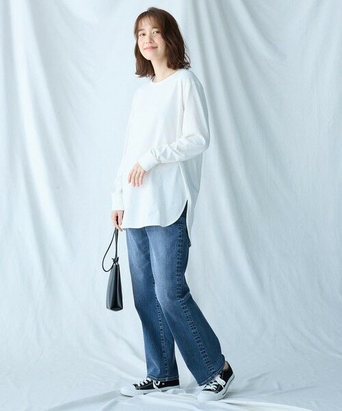 ANY / エニィ カットソー | 【洗濯機可】リブポイントテールＴシャツ | 詳細5