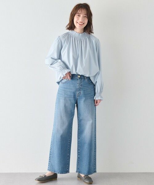 ANY / エニィ デニムパンツ | 【洗濯機可/ウエストゴム/ストレッチ】ワイドデニムパンツ | 詳細4