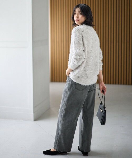 ANY / エニィ デニムパンツ | 【洗濯機可/ウエストゴム/ストレッチ】ワイドデニムパンツ | 詳細11