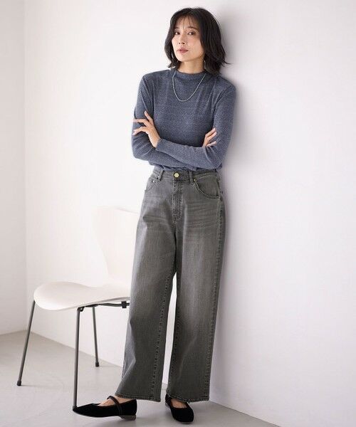 ANY / エニィ デニムパンツ | 【洗濯機可/ウエストゴム/ストレッチ】ワイドデニムパンツ | 詳細12
