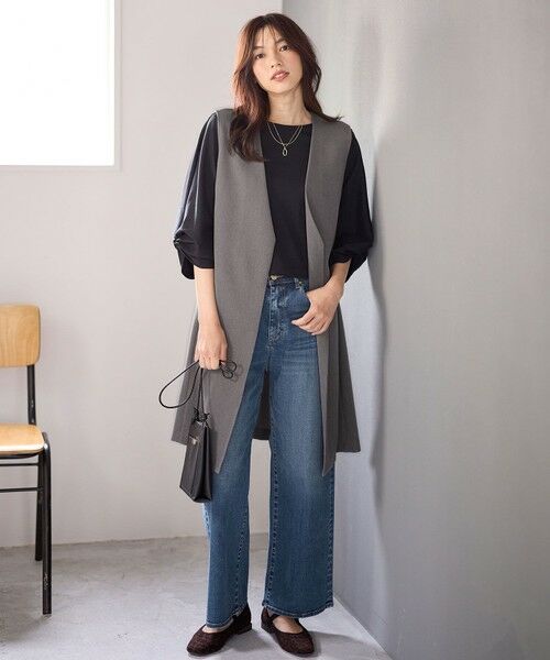 ANY / エニィ デニムパンツ | 【洗濯機可/ウエストゴム/ストレッチ】ワイドデニムパンツ | 詳細29