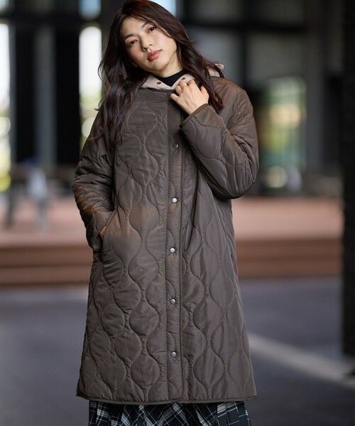 ANY / エニィ その他アウター | 【マフラー付き】キルトリバーシブルコート | 詳細8