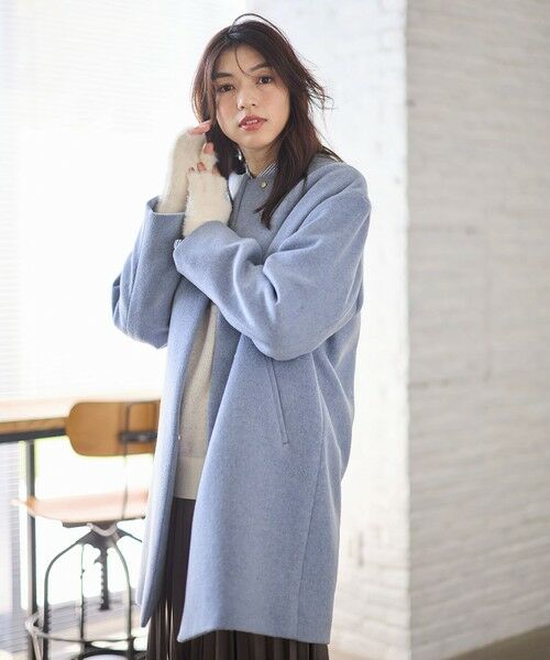 ANY / エニィ その他アウター | 【防風裏地】カシミヤブレンドコート | 詳細10