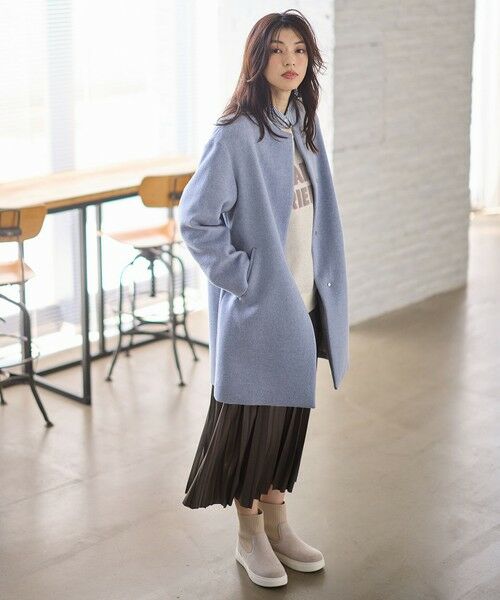 ANY / エニィ その他アウター | 【防風裏地】カシミヤブレンドコート | 詳細11