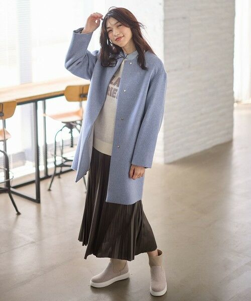 ANY / エニィ その他アウター | 【防風裏地】カシミヤブレンドコート | 詳細12