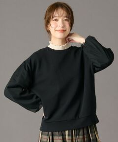 ANY / エニィ カットソー | 【洗濯機可】チュールコンビダンボールプルオーバー