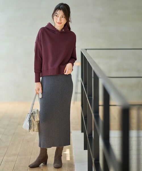 ANY / エニィ ミニ・ひざ丈スカート | 【洗濯機可】ニットタイトスカート | 詳細1