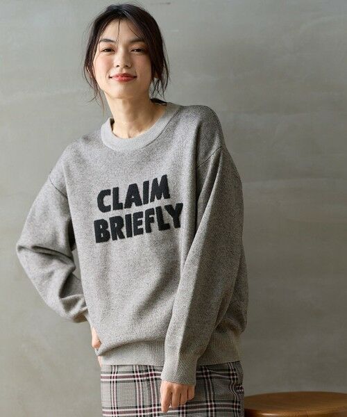 ANY / エニィ ニット・セーター | 【洗濯機可】スウェットライクフェザーロゴニット | 詳細7