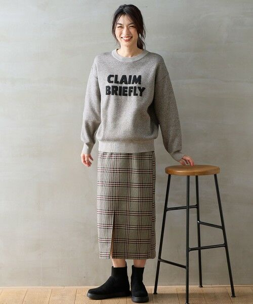 ANY / エニィ ニット・セーター | 【洗濯機可】スウェットライクフェザーロゴニット | 詳細8