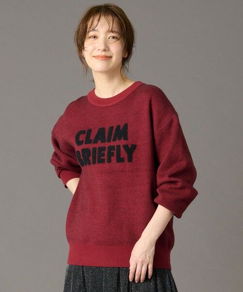 セール】 【洗濯機可】スウェットライクフェザーロゴニット