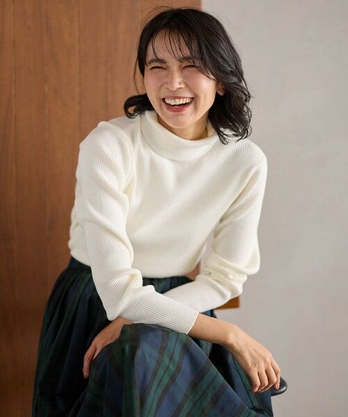 ANY / エニィ ニット・セーター | 【洗濯機可】ウォームニットリブタートルネック | 詳細1