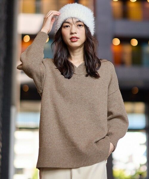 ANY / エニィ ニット・セーター | 【洗濯機可】ラムウールＶネックプルオーバー | 詳細7