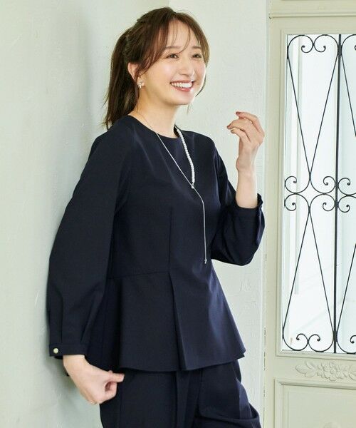 ANY / エニィ シャツ・ブラウス | 【ストレッチ/セットアップ可】イージーケアペプラムブラウス | 詳細1