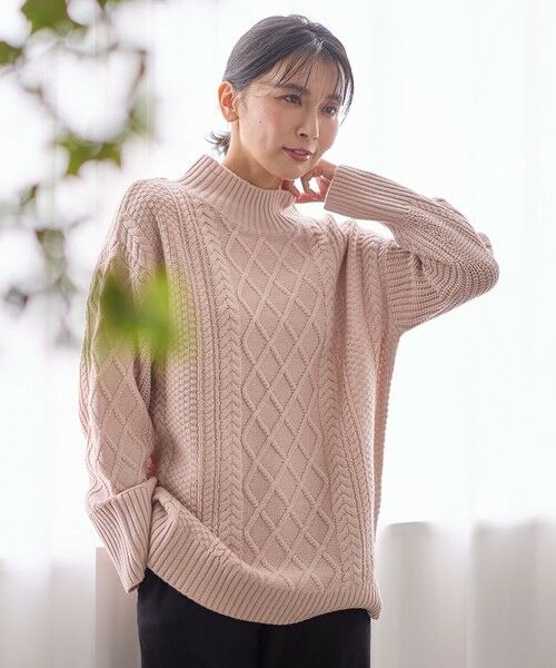 ANY / エニィ ニット・セーター | 【洗濯機可】ソフトタッチケーブルニットチュニック | 詳細2