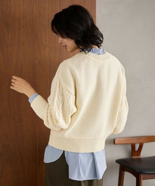 ANY / エニィ ニット・セーター | 【洗濯機可】ソフトタッチケーブル２ＷＡＹニット | 詳細2